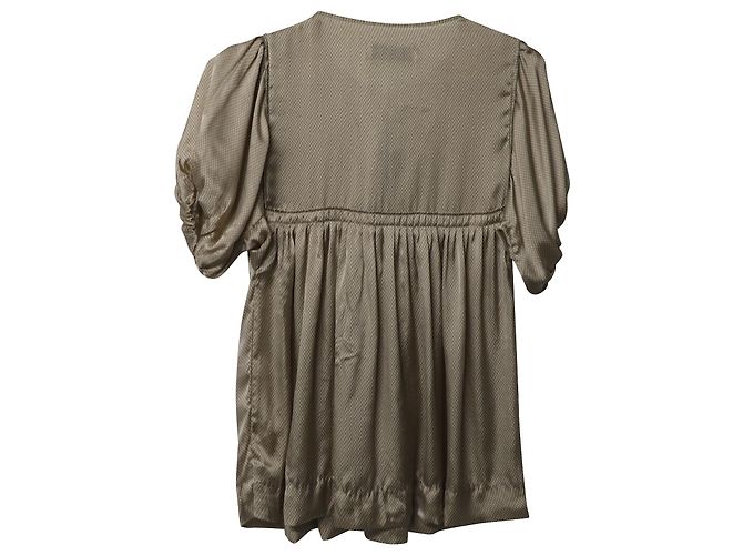 By Malene Birger Blusa de corte imperio en seda dorada Dorado Metálico - vista 4
