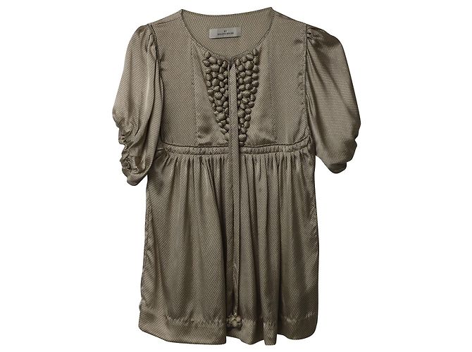 By Malene Birger Blusa de corte imperio en seda dorada Dorado Metálico - vista 5