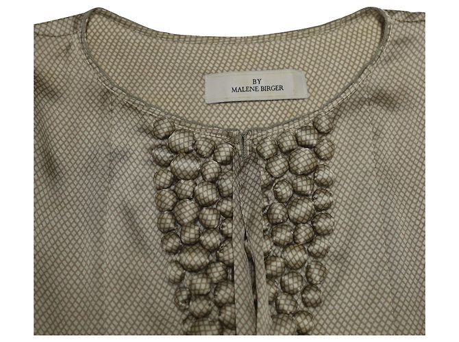 By Malene Birger Blusa de corte imperio en seda dorada Dorado Metálico - vista 6