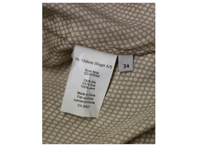 By Malene Birger Blusa de corte imperio en seda dorada Dorado Metálico - vista 8