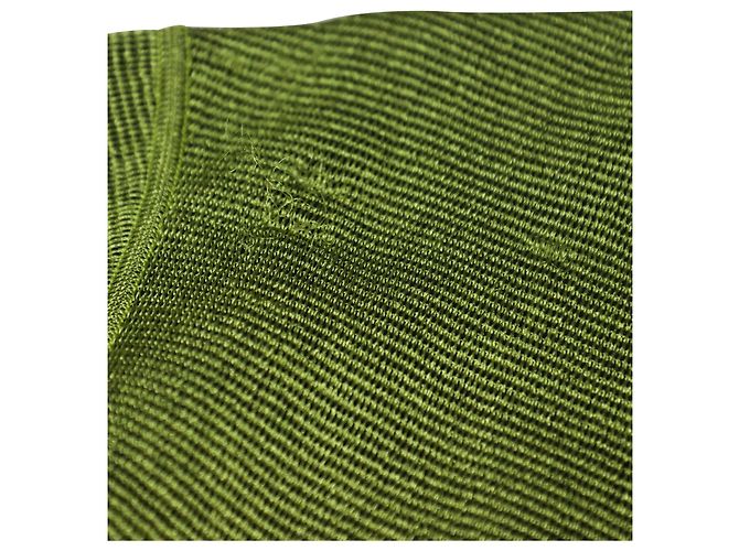 Suéter cropped Alexander Wang em viscose verde - vista 8