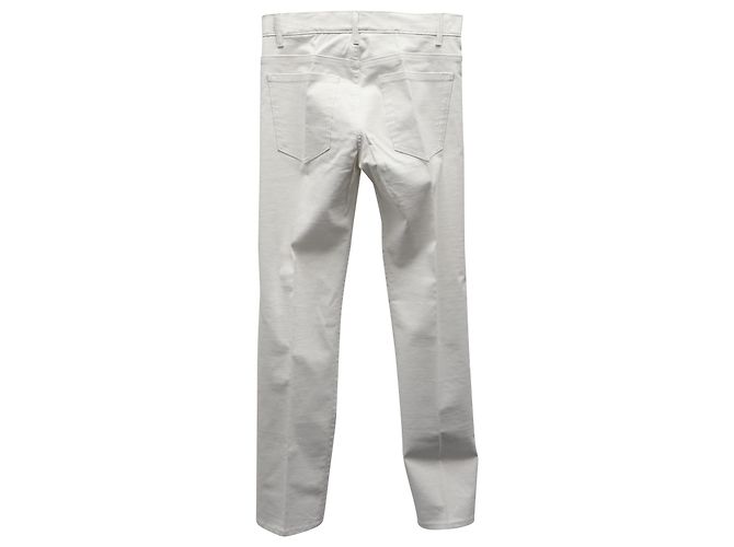 Pantalones Helmut Lang de pernera recta en algodón blanco - vista 2