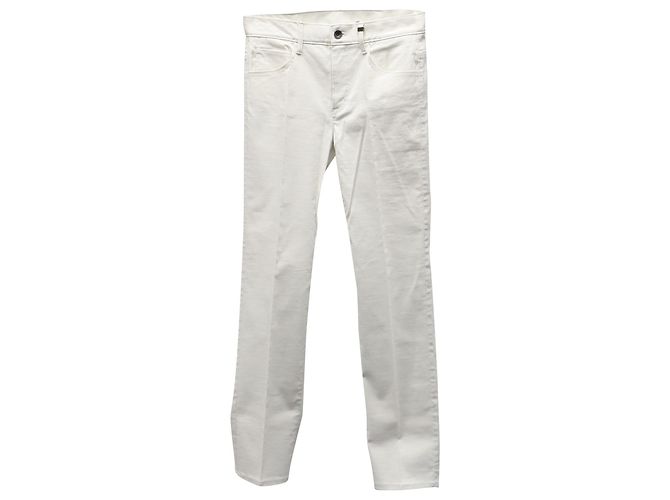 Pantalones Helmut Lang de pernera recta en algodón blanco - vista 4