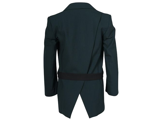 Autre Marque Dion Lee Zweifarbiger Blazer aus waldgrünem und schwarzem Polyester - Ansicht 3