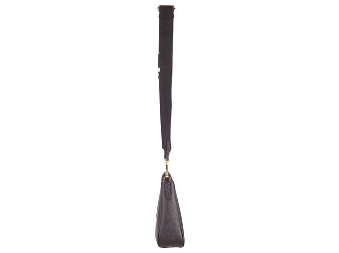 Riedizione Prada 2005 Borsa a Spalla in Pelle Saffiano Nera Nero - vista 3