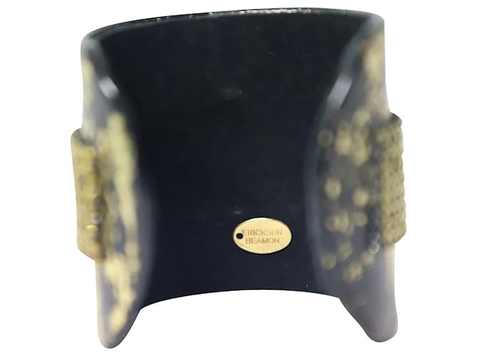 Bracciale rigido con borchie Erickson Beamon in perline dorate D'oro Metallico - vista 5