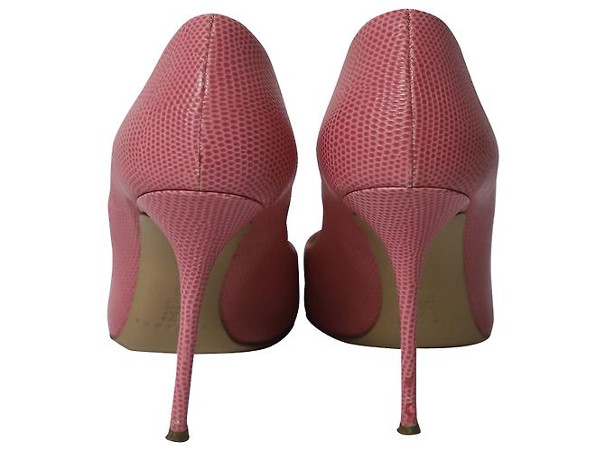 Tacco Stiletto a Punta Casadei in Pelle Rosa - vista 4