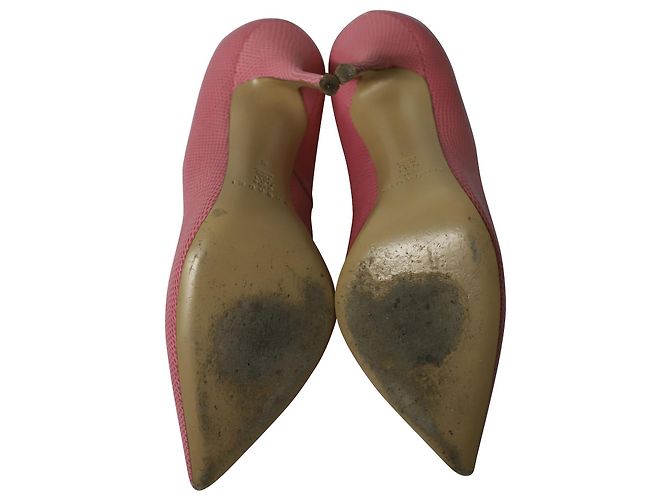 Tacco Stiletto a Punta Casadei in Pelle Rosa - vista 5