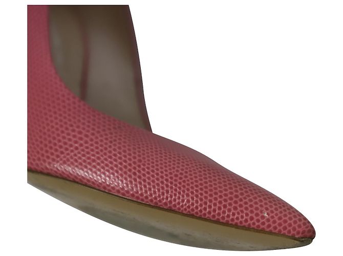 Tacco Stiletto a Punta Casadei in Pelle Rosa - vista 8