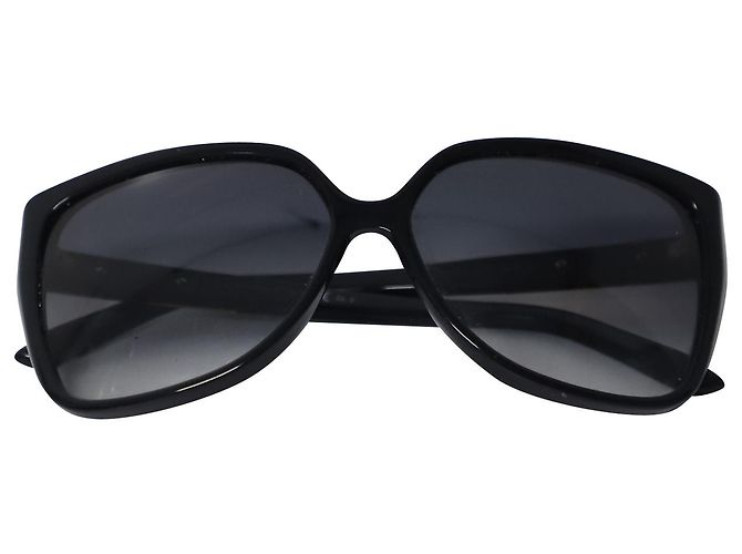 Gucci Classic Square Sonnenbrille aus schwarzem Acetat - Ansicht 5
