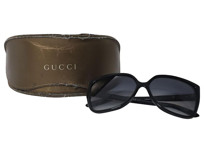 Gucci Classic Square Sonnenbrille aus schwarzem Acetat - Ansicht 7