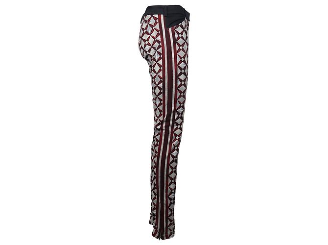 Pantalones con estampado geométrico en algodón gris de Balenciaga - vista 2