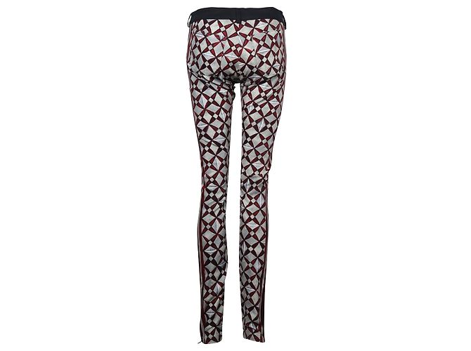 Pantalones con estampado geométrico en algodón gris de Balenciaga - vista 3