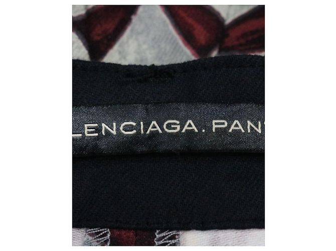 Pantalones con estampado geométrico en algodón gris de Balenciaga - vista 4