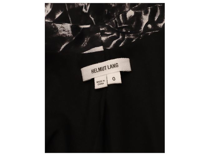 Blazer Estampado Helmut Lang em linho preto - vista 4