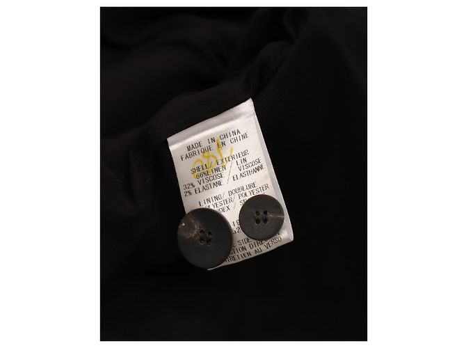 Blazer Estampado Helmut Lang em linho preto - vista 5