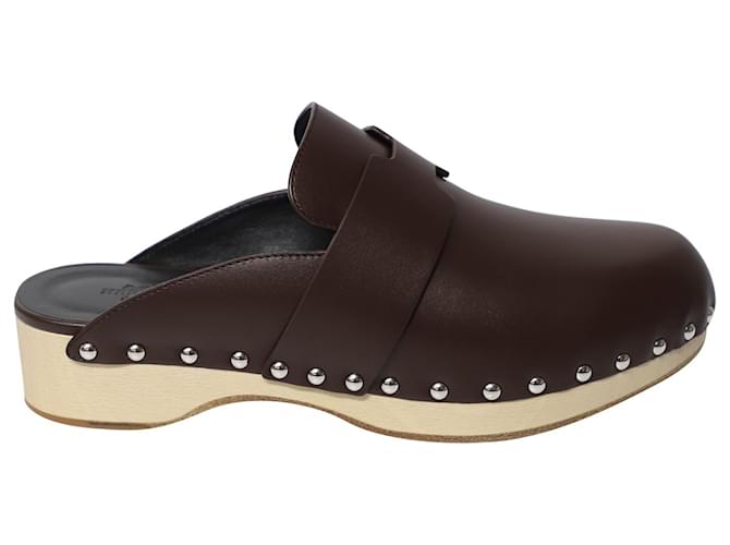 Hermès Hermes Clogs in Brown Leather ref.677571 - Joli Closet