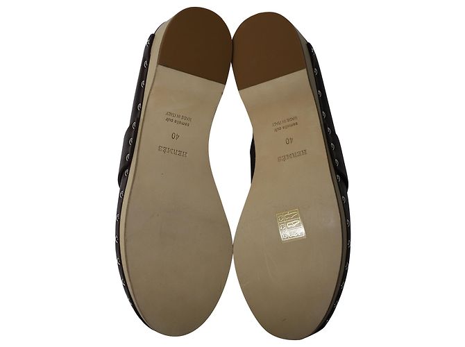 Hermès Zoccoli Hermes in Pelle Marrone - vista 5