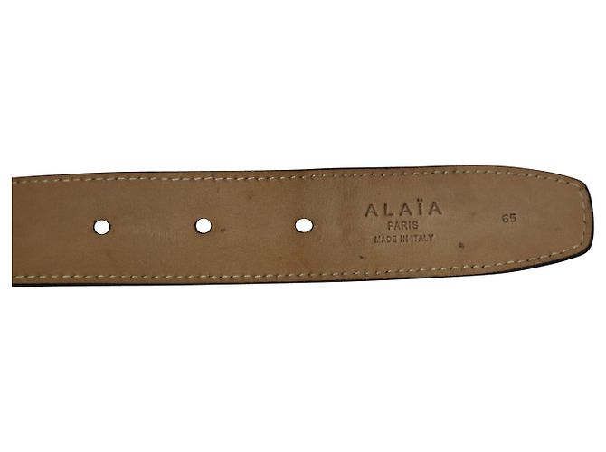 Alaïa Cintura Alaia Busier Taglio Laser in Pelle Nera Nero - vista 6