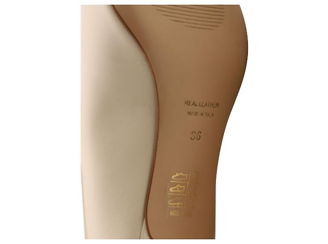 Bombas de salto baixo Iris & Ink em couro branco - vista 7