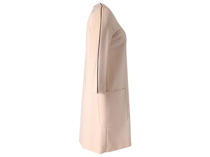 Vestido Mulberry Pocket Shift em lã creme - vista 2