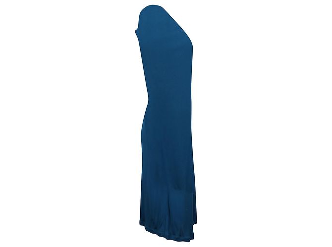 Philosophy di Alberta Ferretti Midikleid mit Verzierung aus blauem Polyester - Ansicht 2