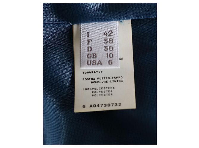 Philosophy di Alberta Ferretti Midikleid mit Verzierung aus blauem Polyester - Ansicht 5