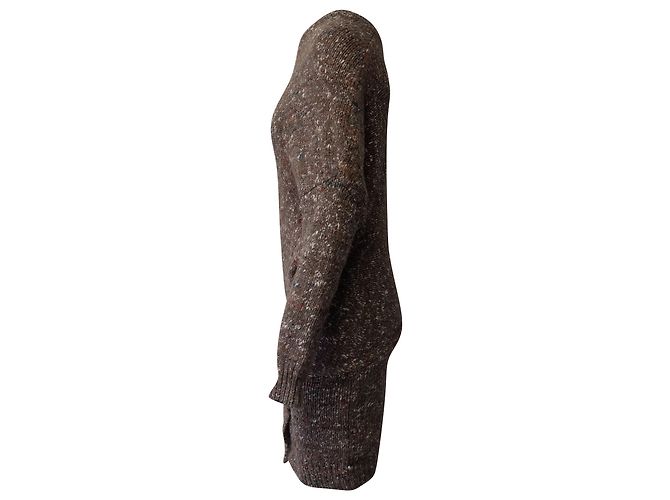 Stella Mc Cartney Stella McCartney Grobstrick-Pulloverkleid aus beiger Wolle - Ansicht 2