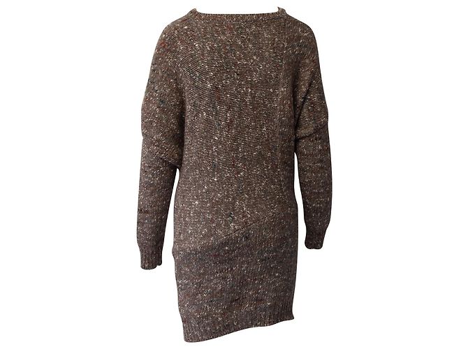 Stella Mc Cartney Stella McCartney Grobstrick-Pulloverkleid aus beiger Wolle - Ansicht 3