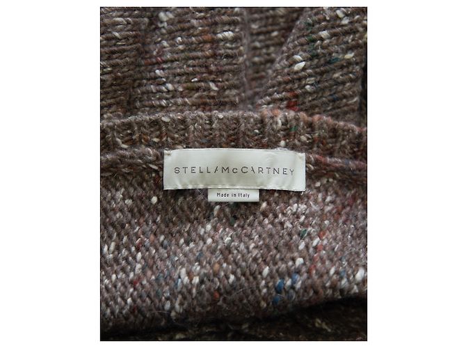 Stella Mc Cartney Stella McCartney Grobstrick-Pulloverkleid aus beiger Wolle - Ansicht 7