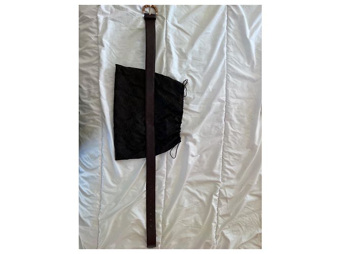 Gucci Gürtel Dunkelrot aus Lammleder 90 cm Bordeaux - Ansicht 3