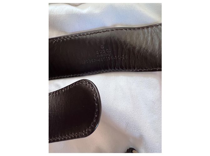 Gucci Gürtel Dunkelrot aus Lammleder 90 cm Bordeaux - Ansicht 5