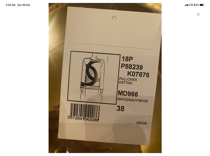 Wunderschöner klassischer Chanel-Pullover in schwarz-weißer Farbe - Ansicht 3