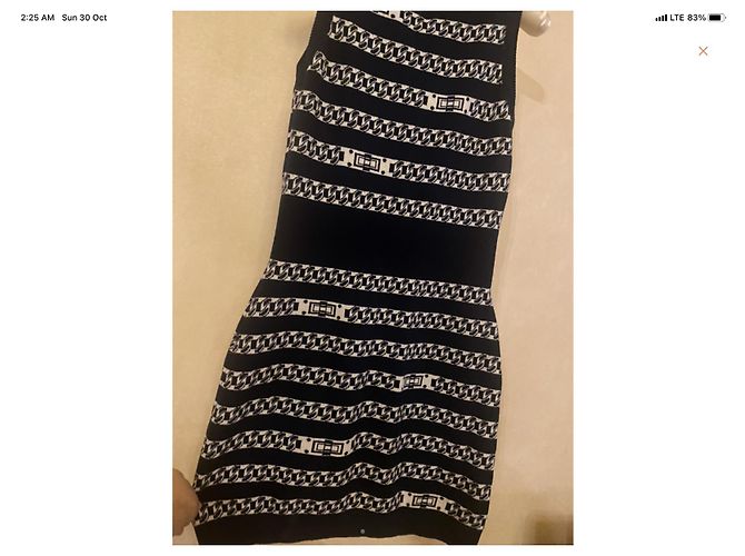 vestido Chanel con estampado de cadenas Negro - vista 2