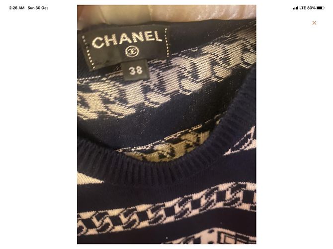 vestido Chanel con estampado de cadenas Negro - vista 5