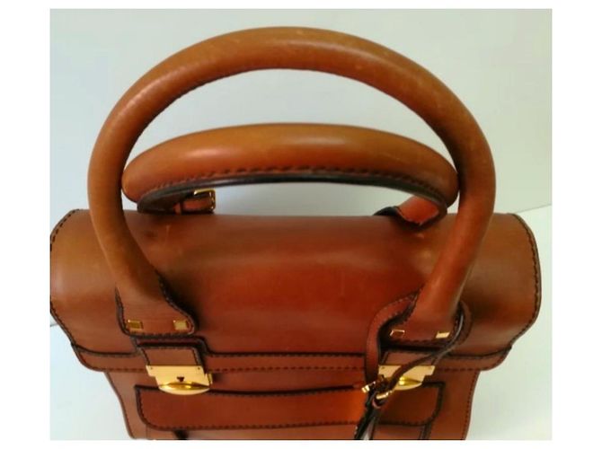 Borsa a mano Valentino Garavani in pelle beige - vista 4