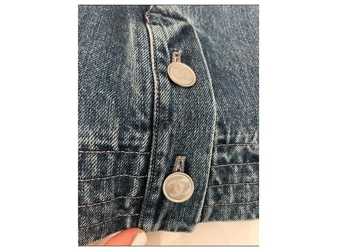 Falda midi de denim Chanel azul marino algodón - vista 5