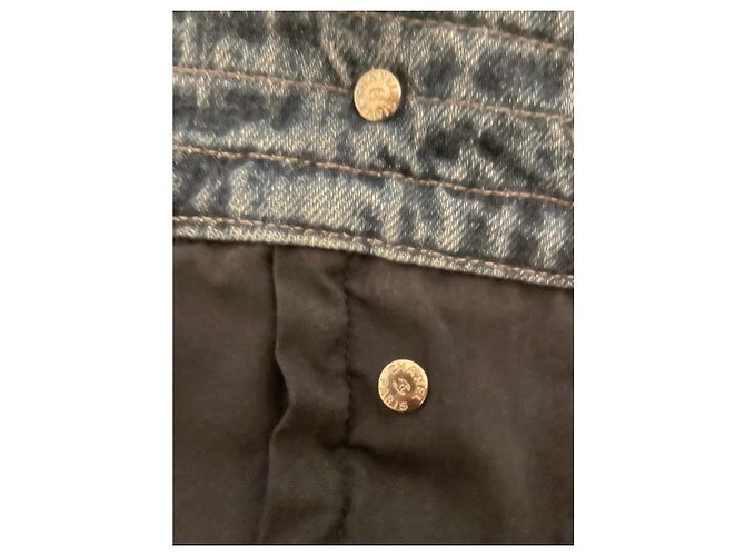 Falda midi de denim Chanel azul marino algodón - vista 7