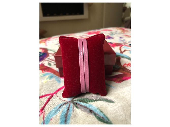 Bracciale Salvatore Ferragamo in pelle rosa - vista 3