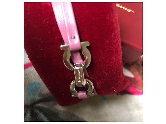 Bracciale Salvatore Ferragamo in pelle rosa - vista 5