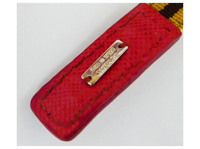 Prada SS14 Bracciale elastico in piuma Rosso - vista 5
