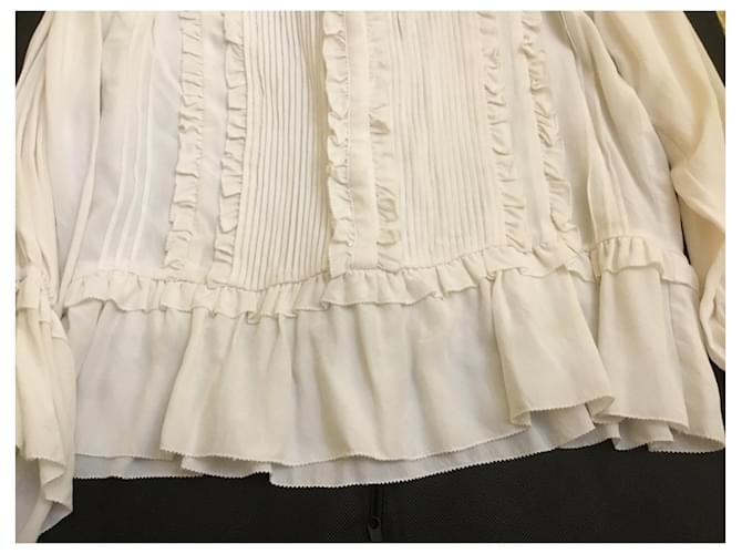 Ulla Johnson Seidenbluse Weiß - Ansicht 3