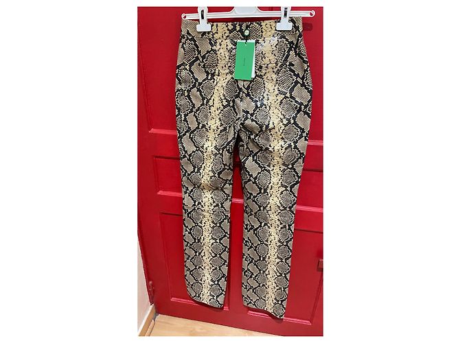 Kenzo Lambskin Python Print Pants - view 2