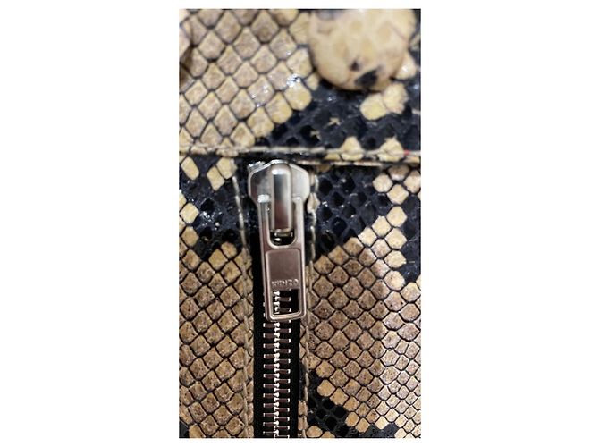 Kenzo Lambskin Python Print Pants - view 3