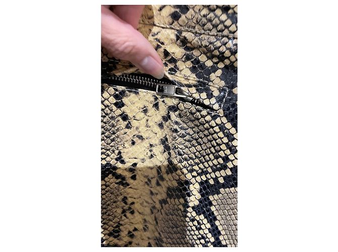 Kenzo Lambskin Python Print Pants - view 9