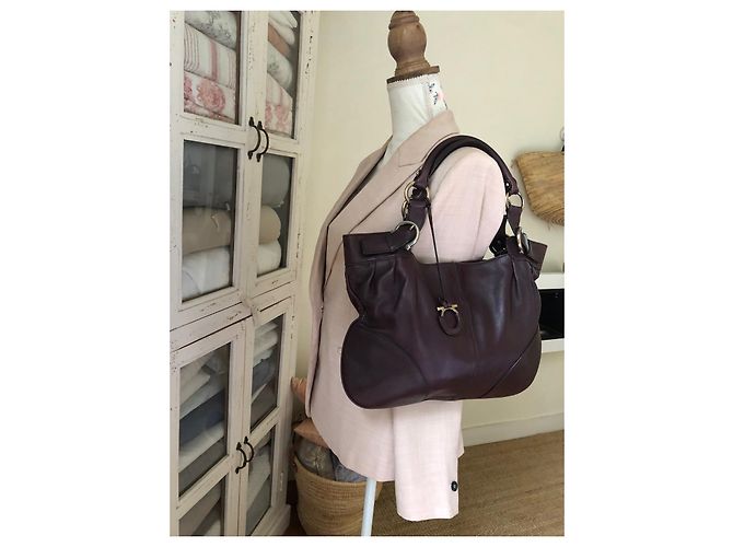 Borsa Salvatore Ferragamo in pelle viola Porpora - vista 10