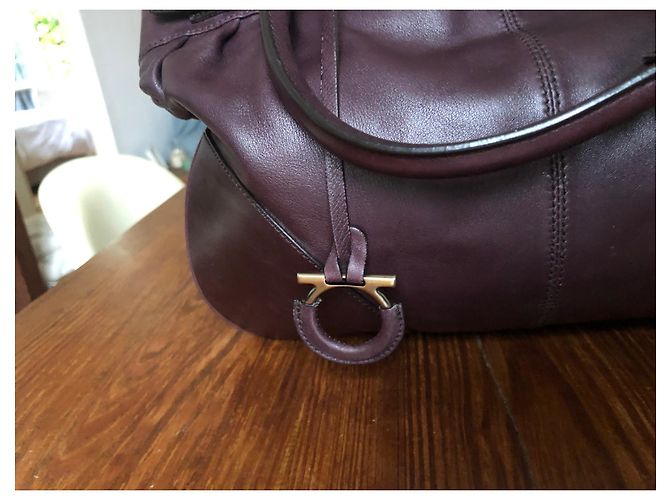 Borsa Salvatore Ferragamo in pelle viola Porpora - vista 8