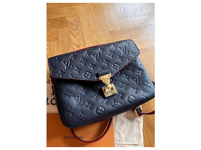 Borsa a mano Louis Vuitton Metis Blu Navy in Pelle - vista 9