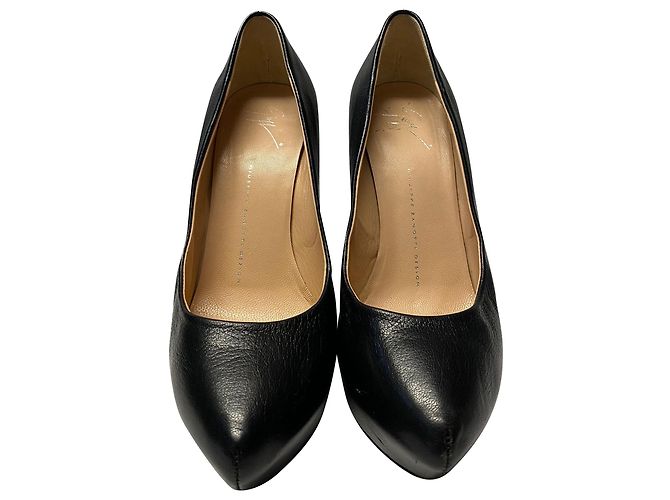 Décolleté con plateau Giuseppe Zanotti in pelle nera Nero - vista 2