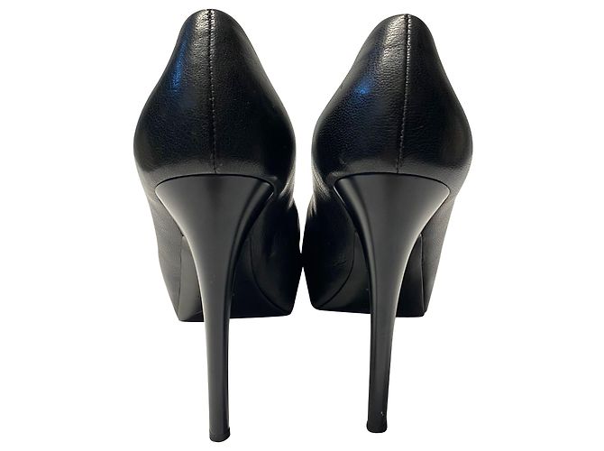 Décolleté con plateau Giuseppe Zanotti in pelle nera Nero - vista 4